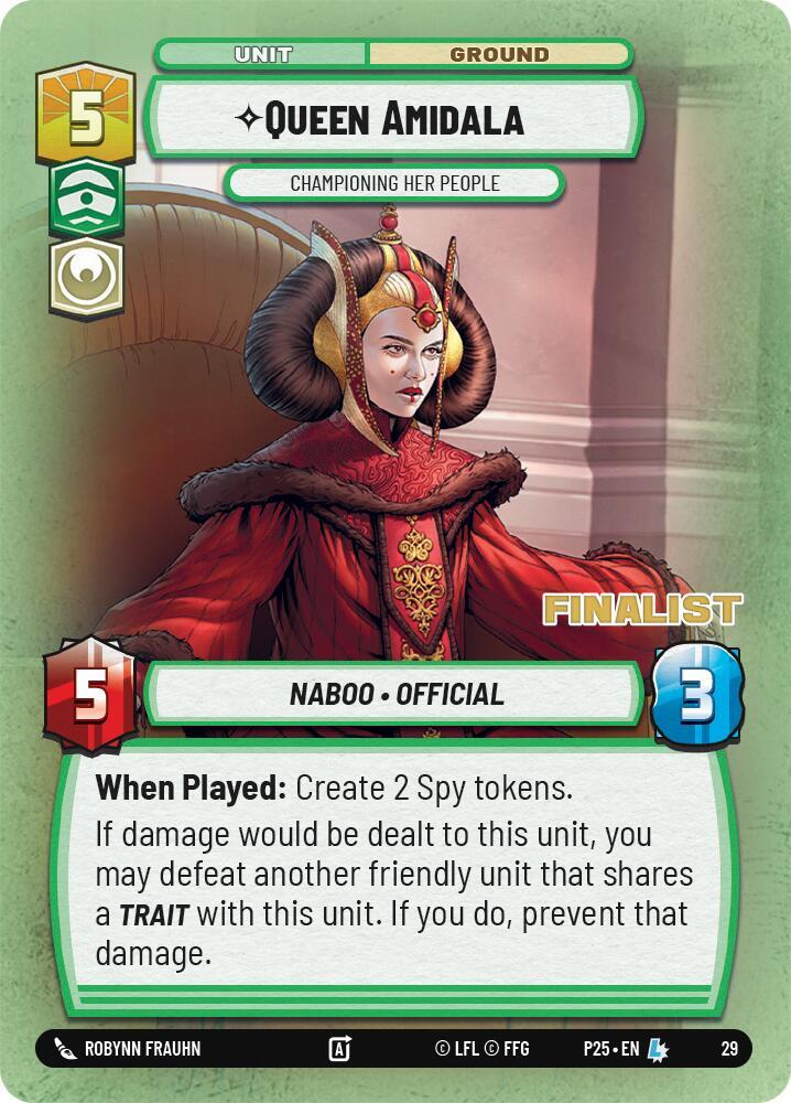 Queen Amidala - Championing Her People (Finalist) (29) [Organized Play Promos]