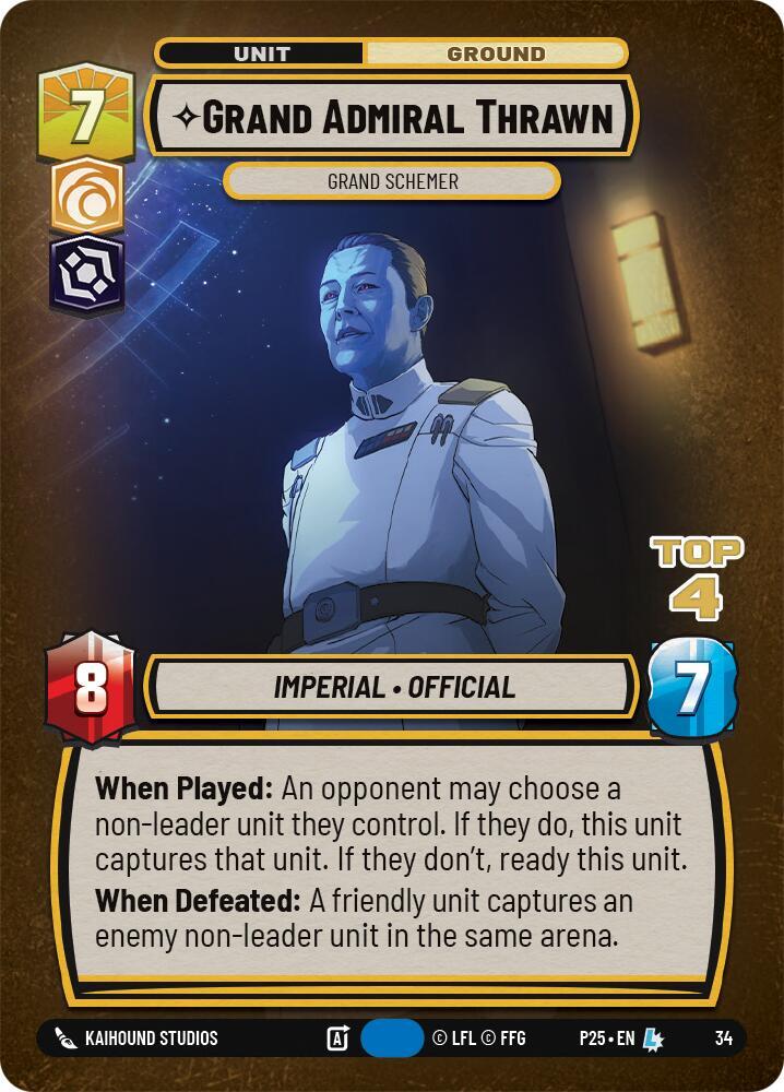 Grand Admiral Thrawn - Grand Schemer (Top 4) (34) [Organized Play Promos]