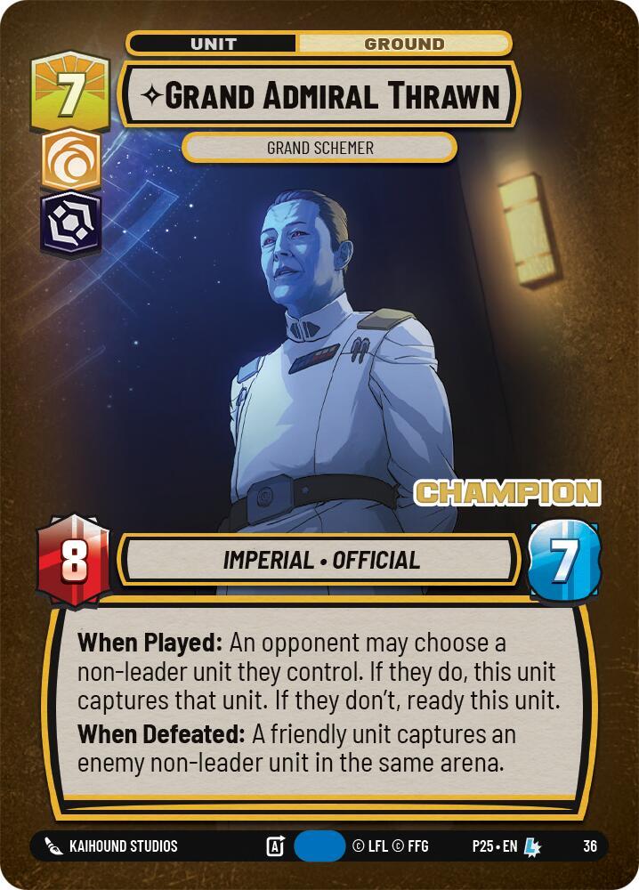Grand Admiral Thrawn - Grand Schemer (Champion) (36) [Organized Play Promos]