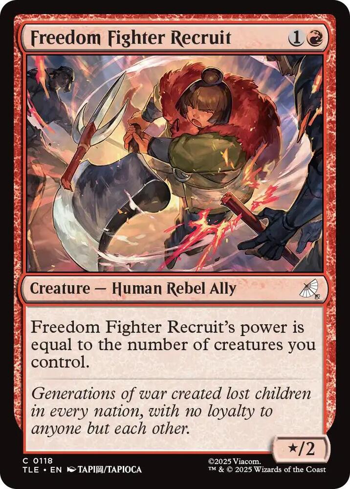 Freedom Fighter Recruit (118) [Avatar: The Last Airbender: Eternal-Legal]