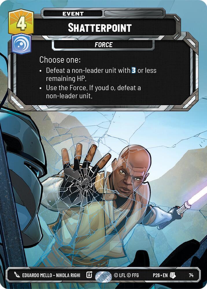 Shatterpoint (74) [Sector and Regional Promos: Season 1]