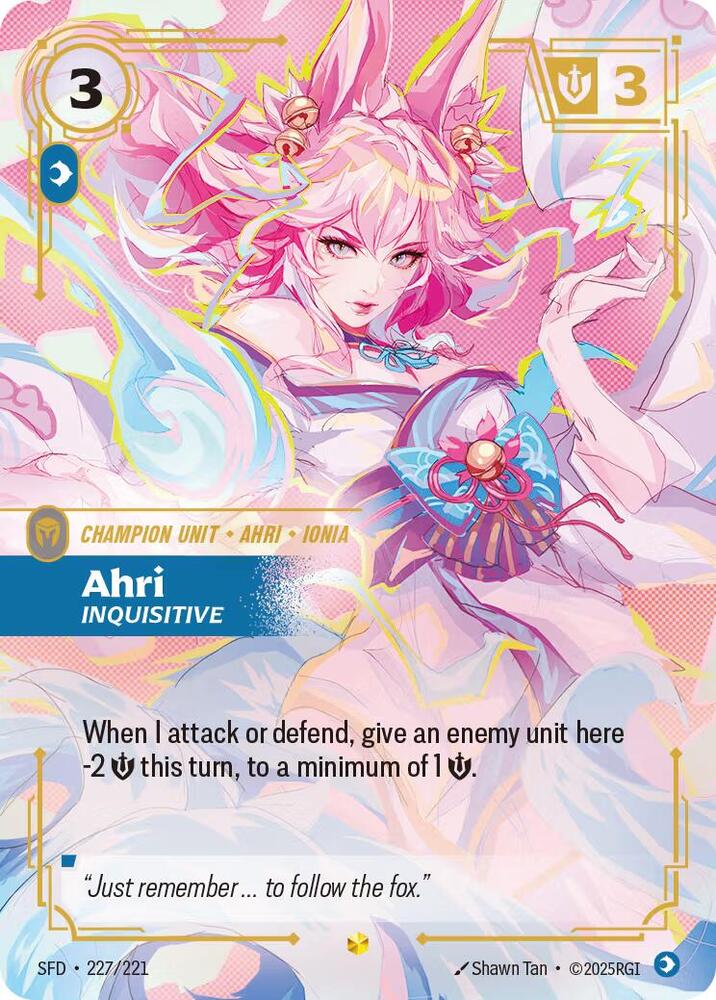 Ahri - Inquisitive (Overnumbered) (227/221) [Spiritforged]
