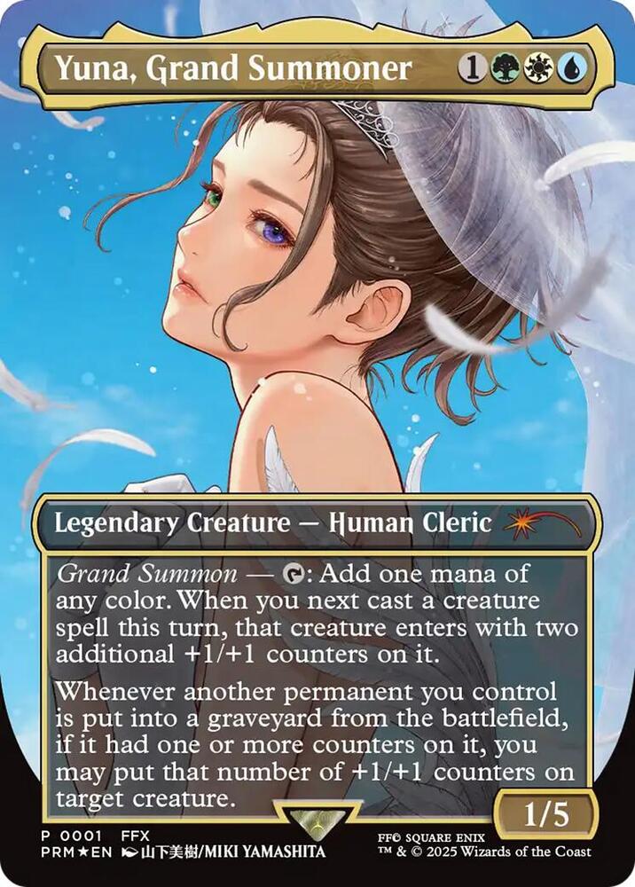 Yuna, Grand Summoner (Borderless) (1) [WPN & Gateway Promos]