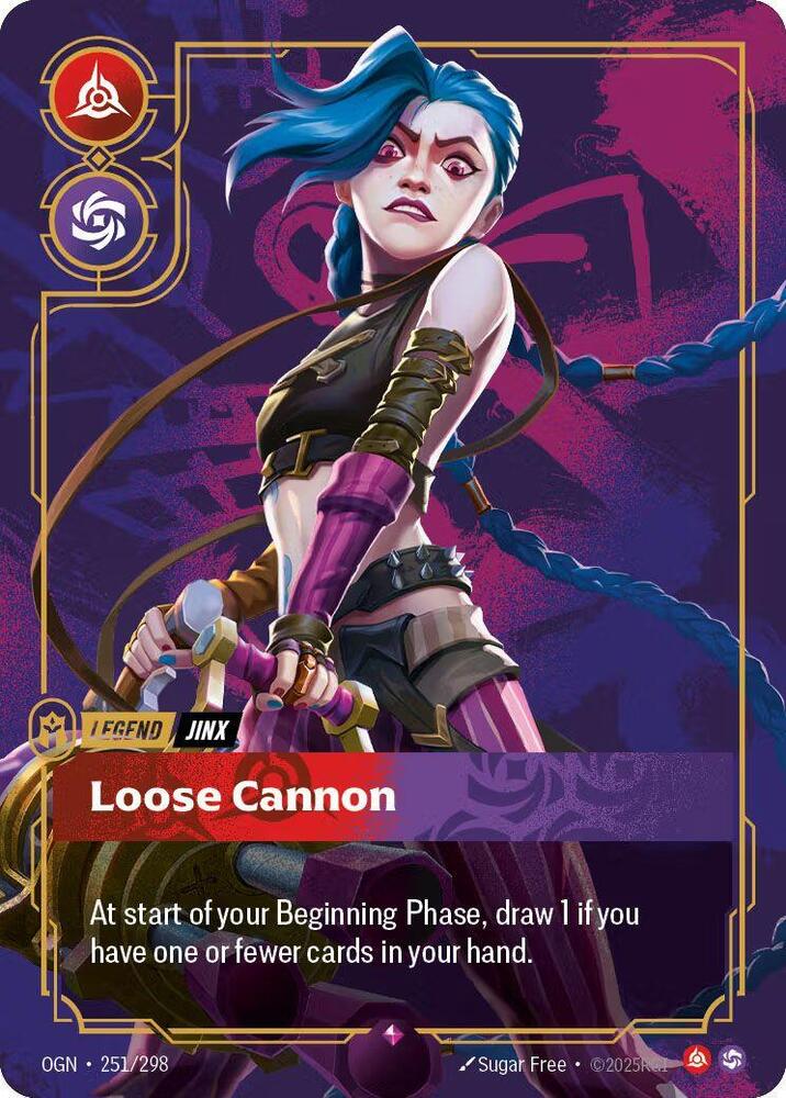Jinx - Loose Cannon (Metal) (251/298) [Riftbound Organized Play Promotional Cards]