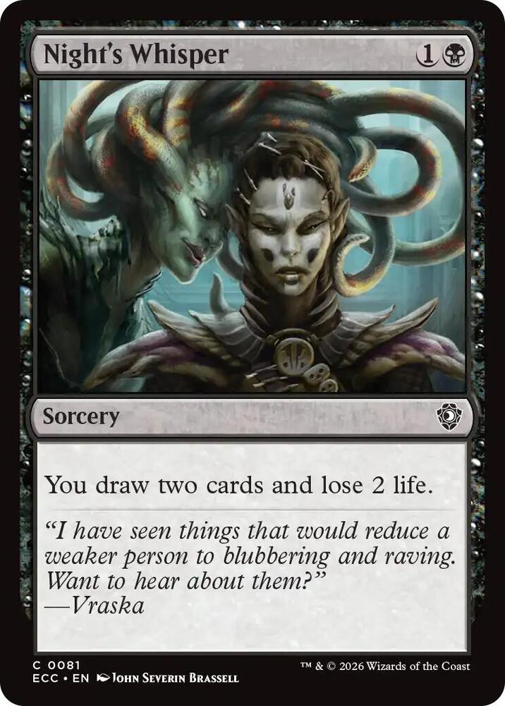 Night's Whisper (81) [Lorwyn Eclipsed Commander]