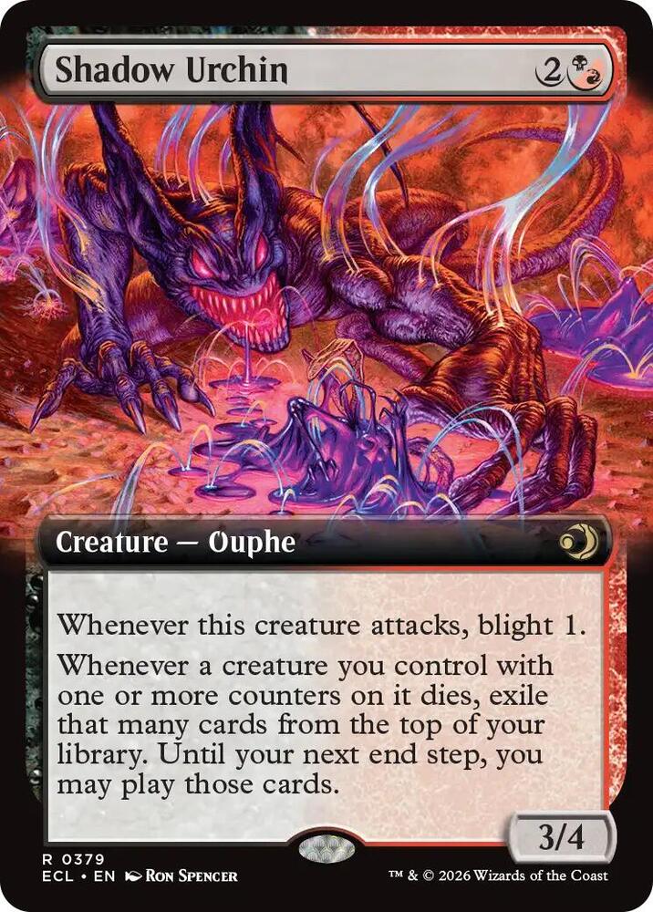 Shadow Urchin (Extended Art) (379) [Lorwyn Eclipsed]