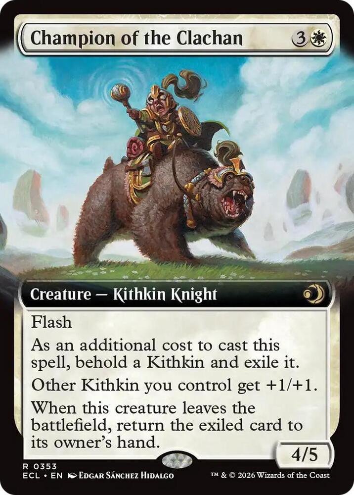 Champion of the Clachan (Extended Art) (353) [Lorwyn Eclipsed]