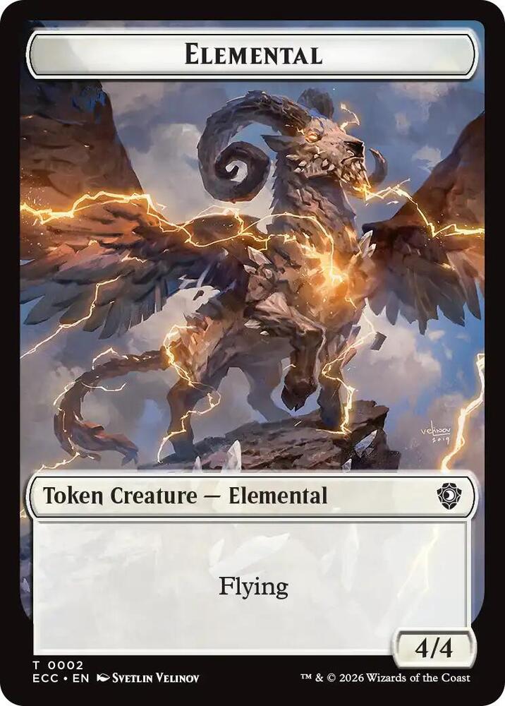 Elemental (0002) // Plant Double-Sided Token (2 // 5) [Lorwyn Eclipsed Commander]