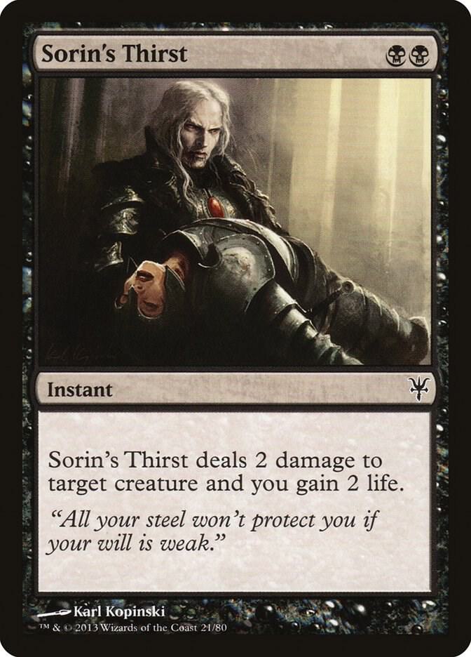 Sorin's Thirst (21) [Duel Decks: Sorin vs. Tibalt]