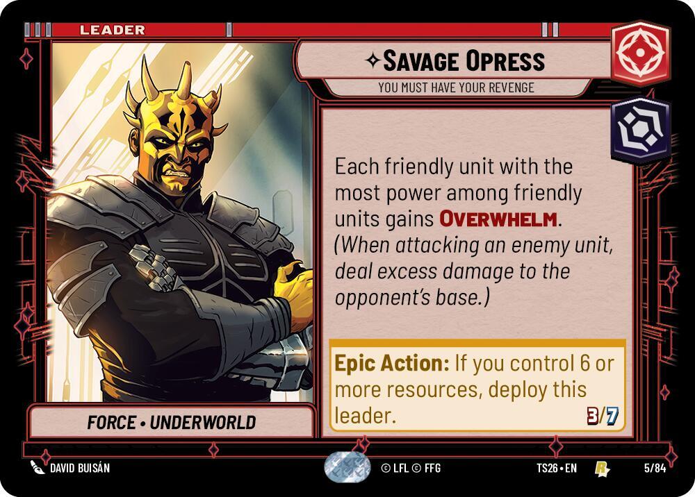 Savage Opress - You Must Have Your Revenge (5/84) [Twin Suns]
