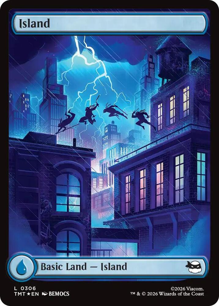 Island (0306) (Surge Foil) [Teenage Mutant Ninja Turtles]