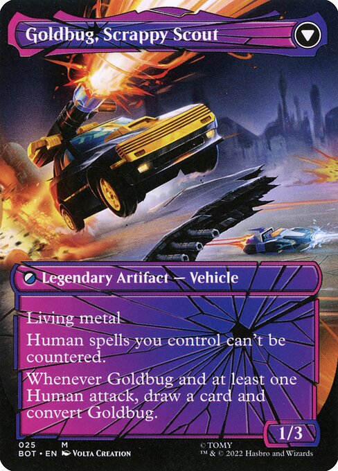 Goldbug, Humanity's Ally (Shattered Glass) (25) [Transformers] [Borderless] Reverse