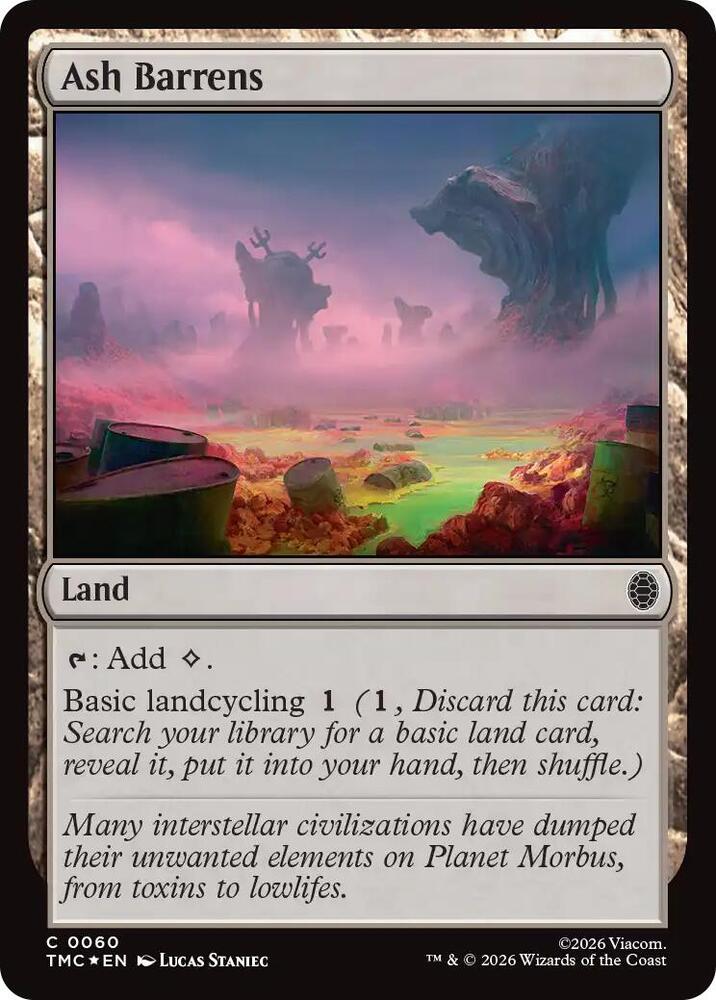 Ash Barrens (Surge Foil) (60) [Teenage Mutant Ninja Turtles Commander]