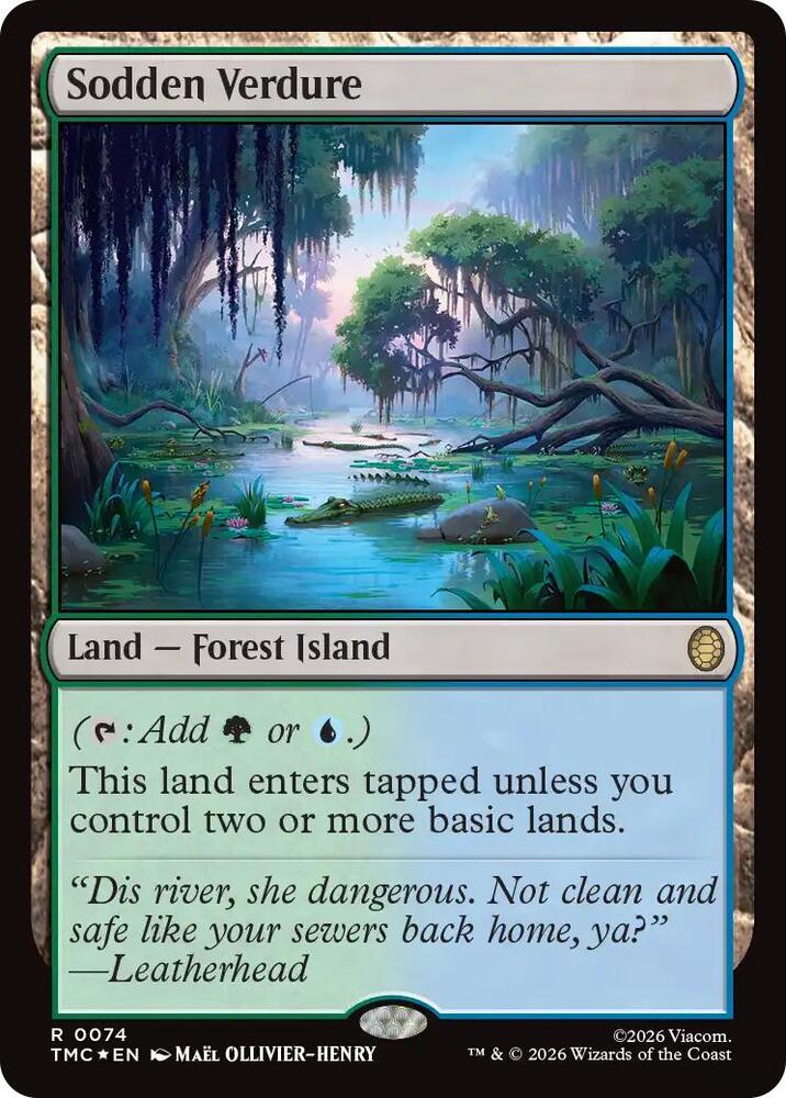 Sodden Verdure (Surge Foil) (74) [Teenage Mutant Ninja Turtles Commander]