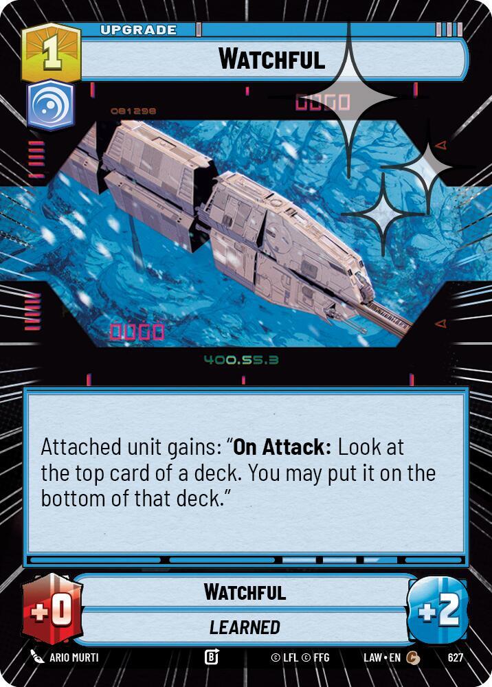 Watchful (Hyperspace Foil) (627) [A Lawless Time]