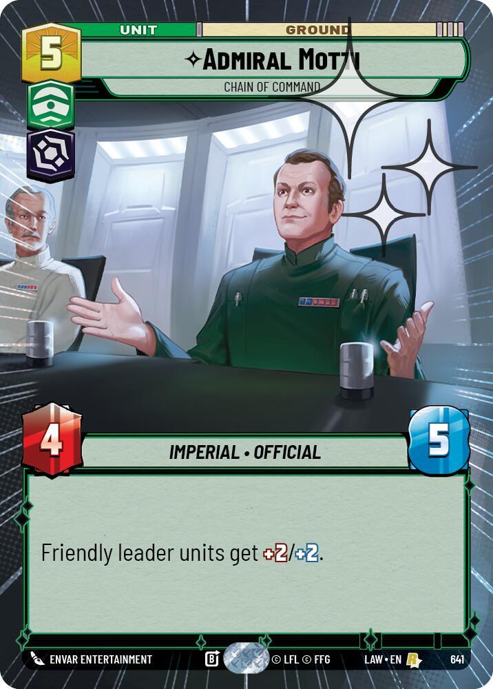 Admiral Motti - Chain of Command (Hyperspace Foil) (641) [A Lawless Time]