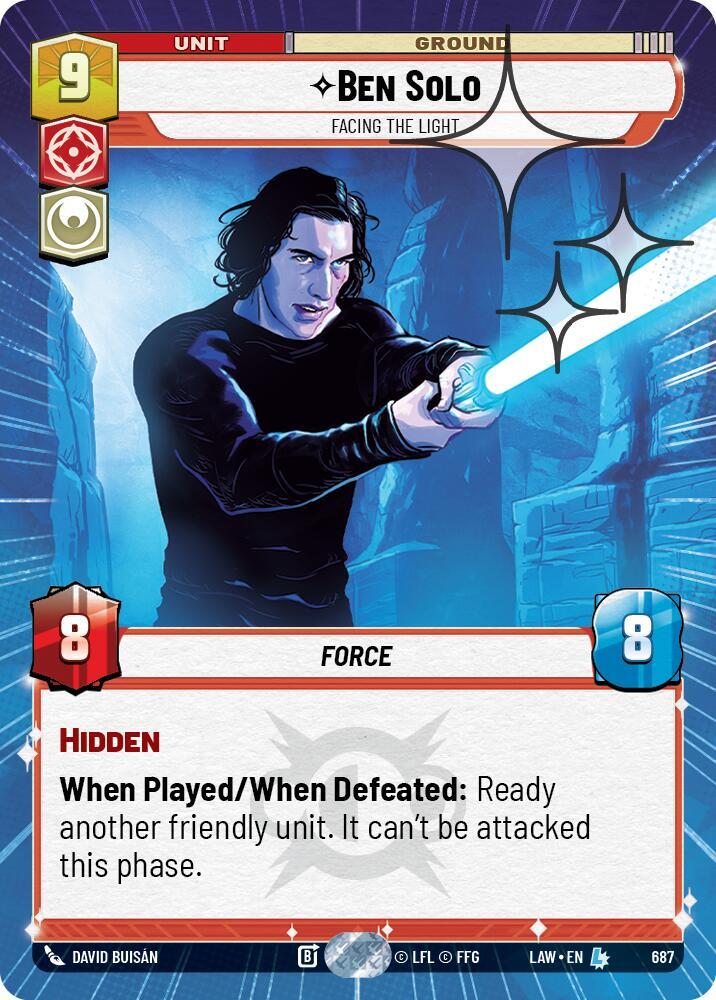 Ben Solo - Facing the Light (Hyperspace Foil) (687) [A Lawless Time]