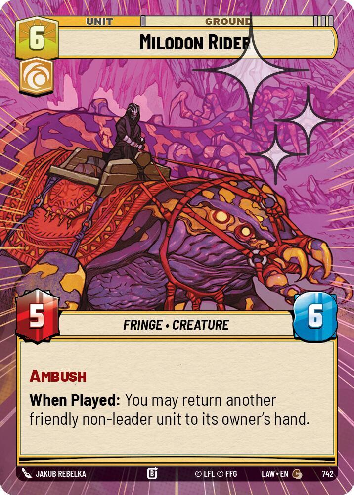Milodon Rider (Hyperspace Foil) (742) [A Lawless Time]