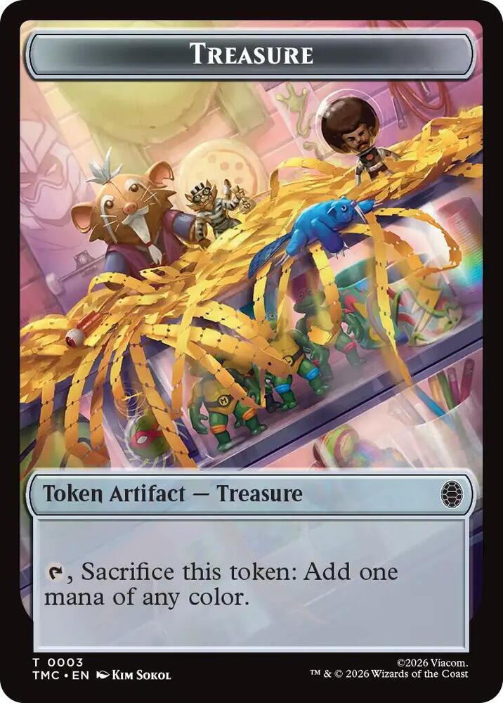 Treasure // Robot Double-Sided Token (3 // 10) [Teenage Mutant Ninja Turtles Commander]