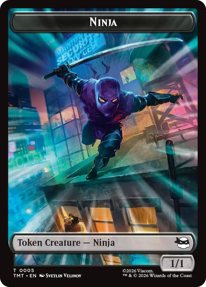 Ninja // Food Double-Sided Token (5 // 8) [Teenage Mutant Ninja Turtles]