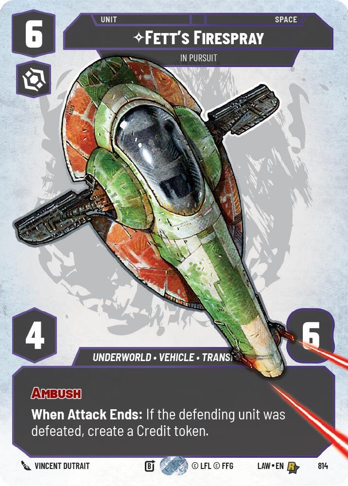 Fett's Firespray - In Pursuit (Prestige) (814) [A Lawless Time]