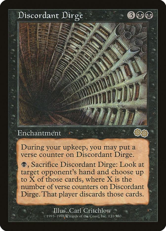 Discordant Dirge (131) [Urza's Saga]