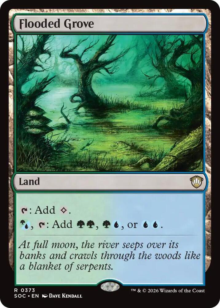 Flooded Grove (373) [Secrets of Strixhaven Commander]
