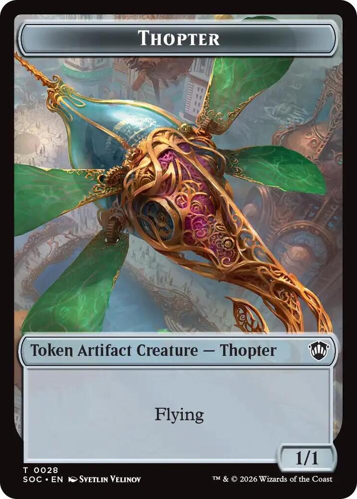 Thopter // Fractal (0004) Double-Sided Token (28 // 4) [Secrets of Strixhaven Commander]