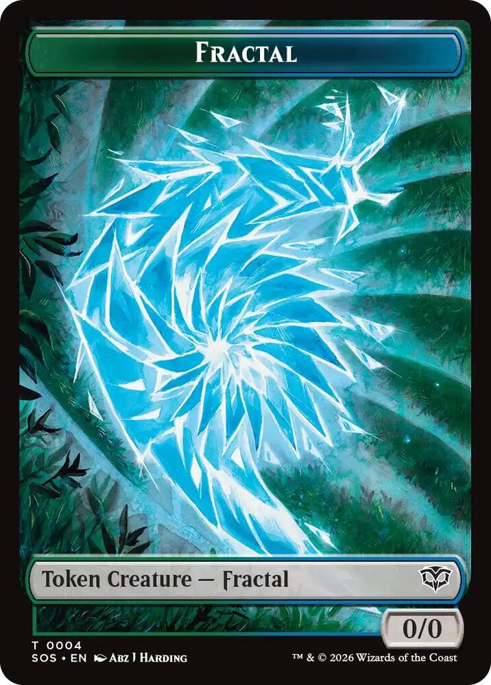 Fractal (0004) // Elemental (0002) Double-Sided Token (4 // 2) [Secrets of Strixhaven]