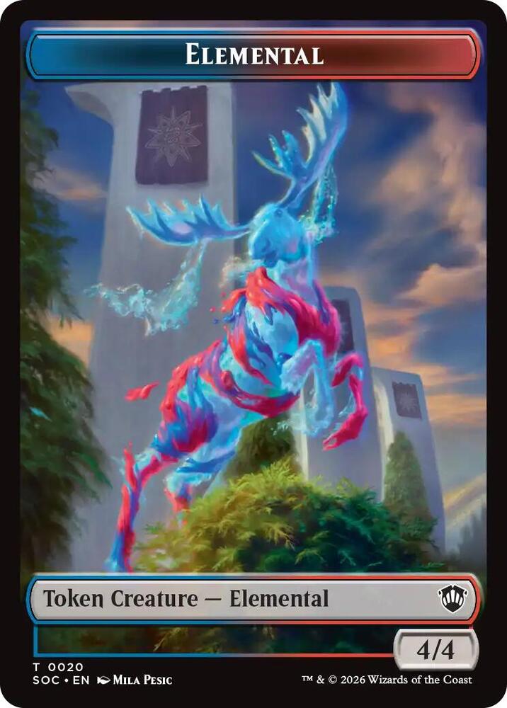 Elemental (0020) // Food Double-Sided Token (20 // 27) [Secrets of Strixhaven Commander]