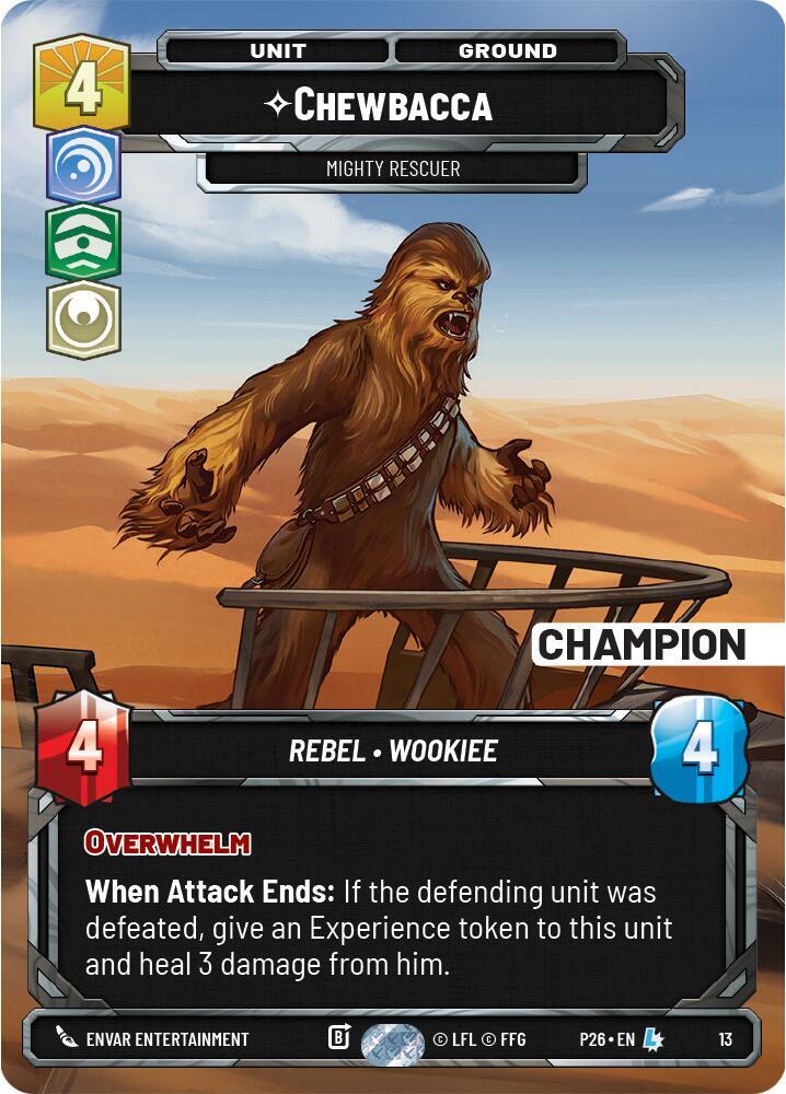 Chewbacca - Mighty Rescuer (Champion) (13) [Organized Play Promos]