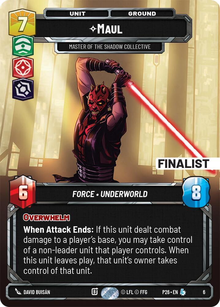 Maul - Master of the Shadow Collective (Finalist) (6) [Organized Play Promos]