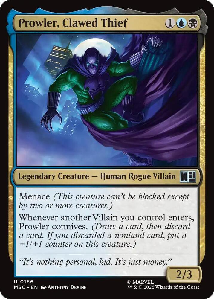 Prowler, Clawed Thief (186) [Marvel Super Heroes Commander]