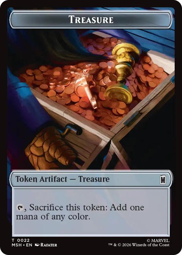 Treasure (022) // Construct (014) Double-Sided Token (22 // 14) [Marvel Super Heroes Commander]
