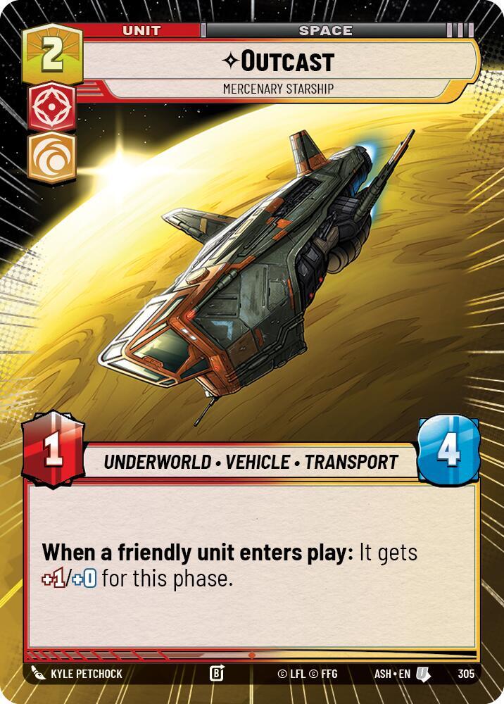 Outcast - Mercenary Starship (Hyperspace) (305) [Ashes of the Empire]
