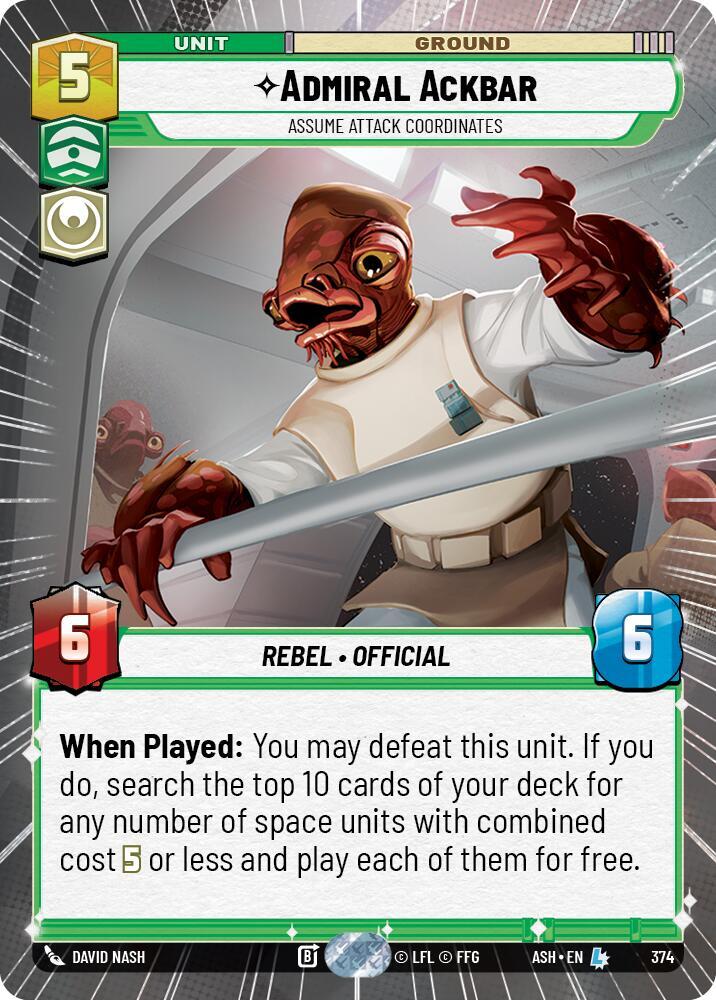 Admiral Ackbar - Assume Attack Coordinates (Hyperspace) (374) [Ashes of the Empire]