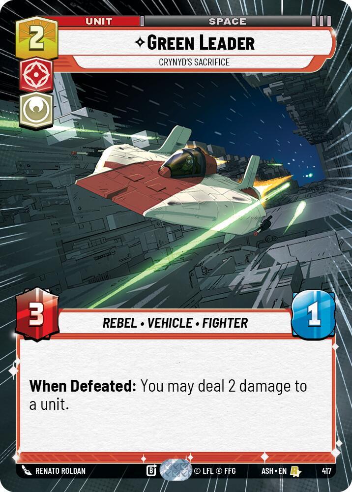 Green Leader - Crynyd's Sacrifice (Hyperspace) (417) [Ashes of the Empire]