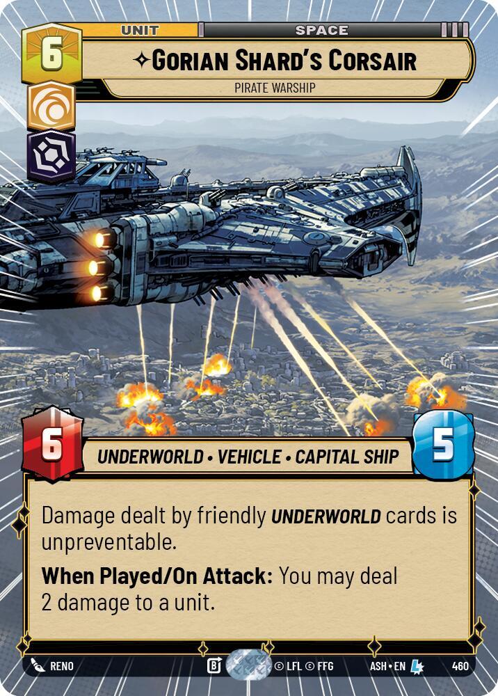 Gorian Shard's Corsair - Pirate Warship (Hyperspace) (460) [Ashes of the Empire]