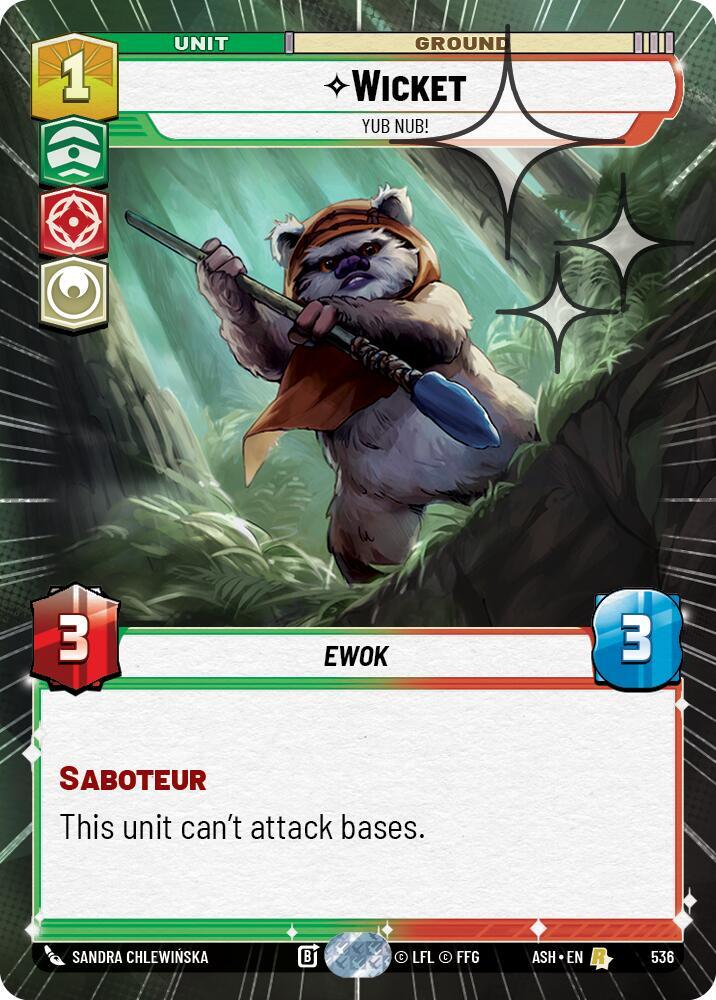 Wicket - Yub Nub! (Hyperspace Foil) (536) [Ashes of the Empire]