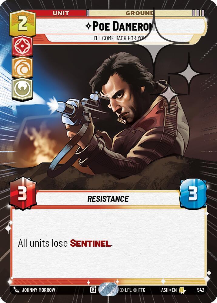 Poe Dameron - I'll Come Back For You (Hyperspace Foil) (542) [Ashes of the Empire]