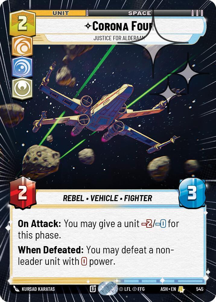 Corona Four - Justice for Alderaan (Hyperspace Foil) (545) [Ashes of the Empire]