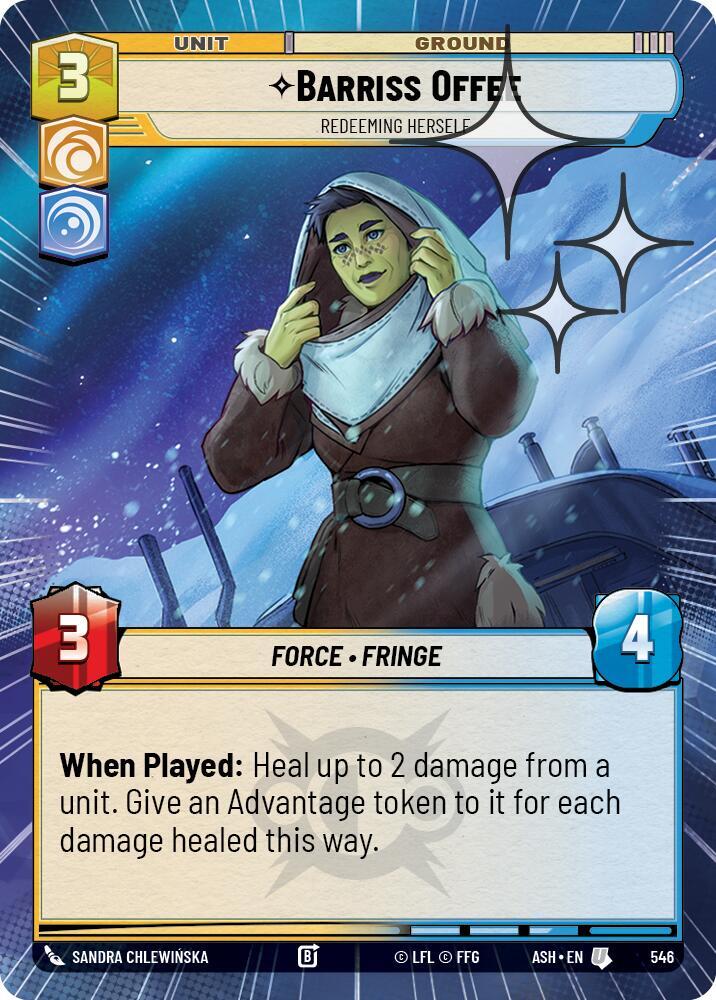 Barriss Offee - Redeeming Herself (Hyperspace Foil) (546) [Ashes of the Empire]