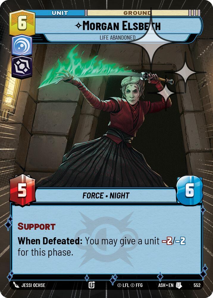 Morgan Elsbeth - Life Abandoned (Hyperspace Foil) (552) [Ashes of the Empire]