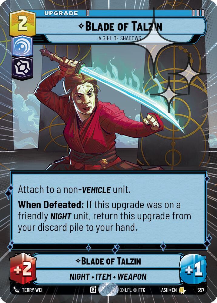 Blade of Talzin - A Gift of Shadows (Hyperspace Foil) (557) [Ashes of the Empire]