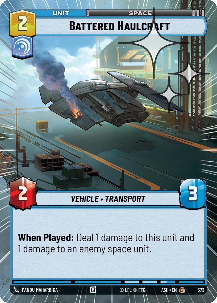 Battered Haulcraft (Hyperspace Foil) (573) [Ashes of the Empire]