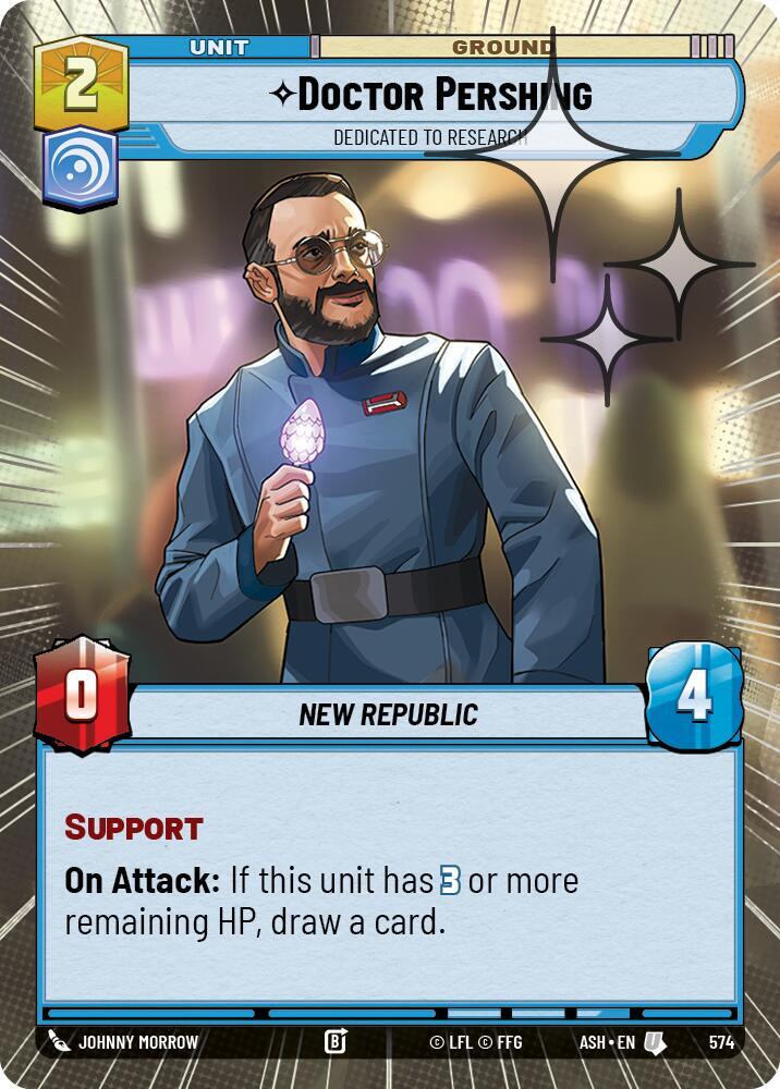 Doctor Pershing - Dedicated to Research (Hyperspace Foil) (574) [Ashes of the Empire]