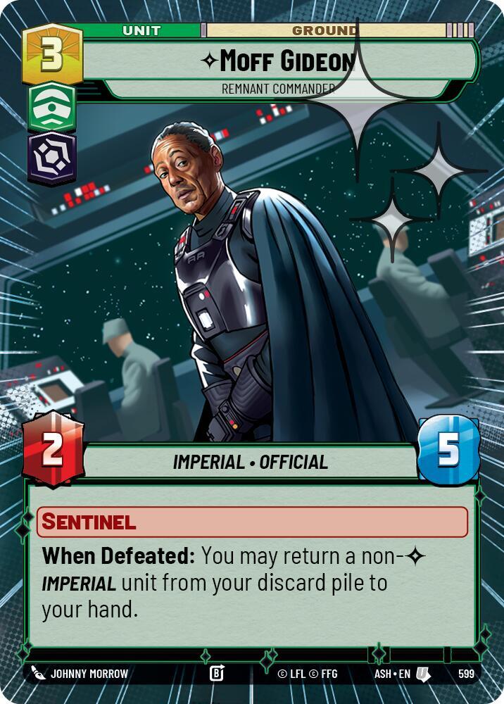 Moff Gideon - Remnant Commander (Hyperspace Foil) (599) [Ashes of the Empire]