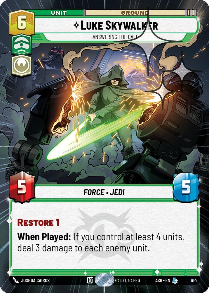 Luke Skywalker - Answering the Call (Hyperspace Foil) (614) [Ashes of the Empire]