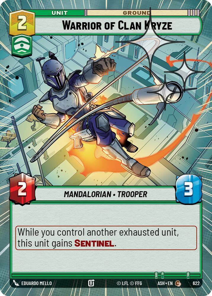 Warrior of Clan Kryze (Hyperspace Foil) (622) [Ashes of the Empire]
