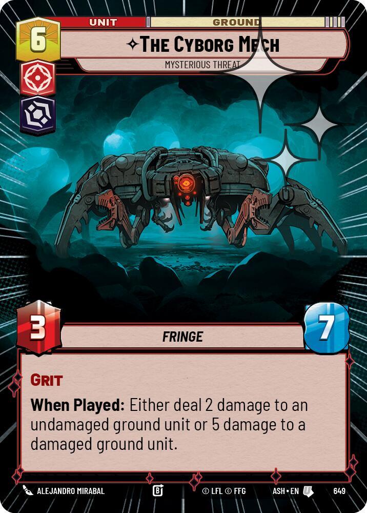 The Cyborg Mech - Mysterious Threat (Hyperspace Foil) (649) [Ashes of the Empire]